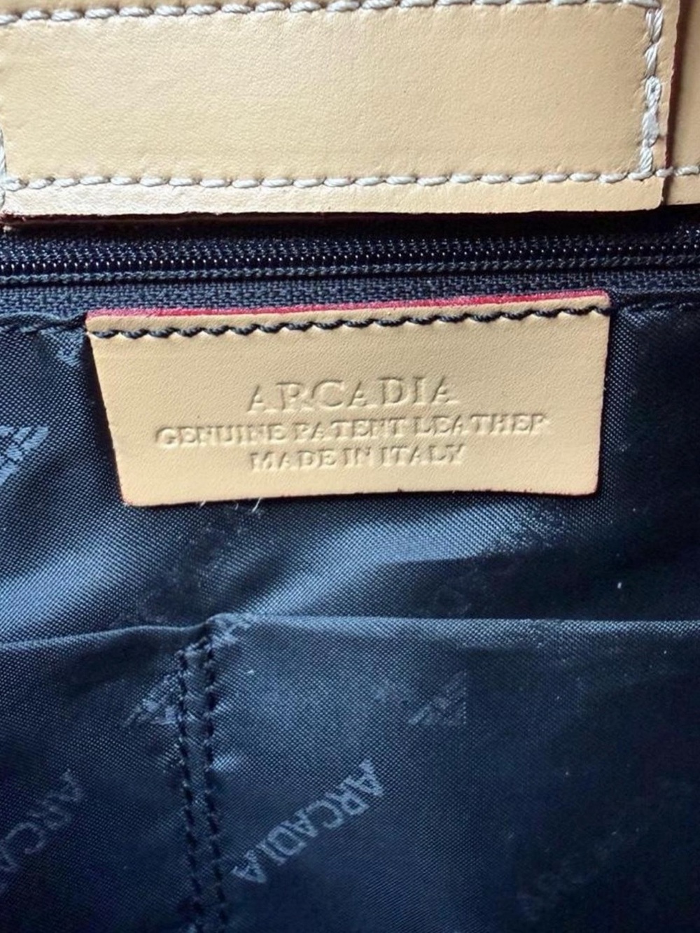 Arcadia Women’s Genuine Patent Leather Tote Bag Shoulder Purse Made in Italy - Picture 16 of 16